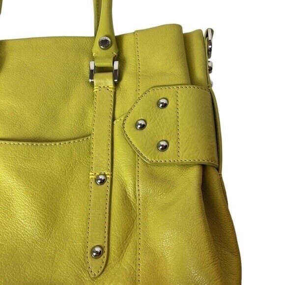 Maxx New York Neon yellow shoulder bag purse spring Pocketbook - Picture 5 of 11